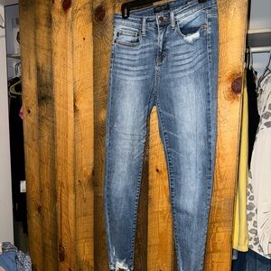 KanCan Light Blue Skinny Jeans with Subtle Distress